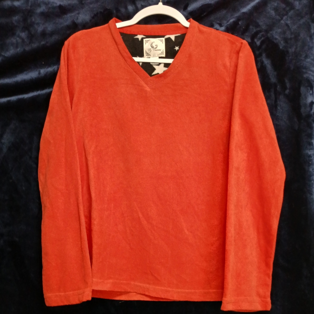 Pj Couture Vibrant Orange Long Sleeve Tee